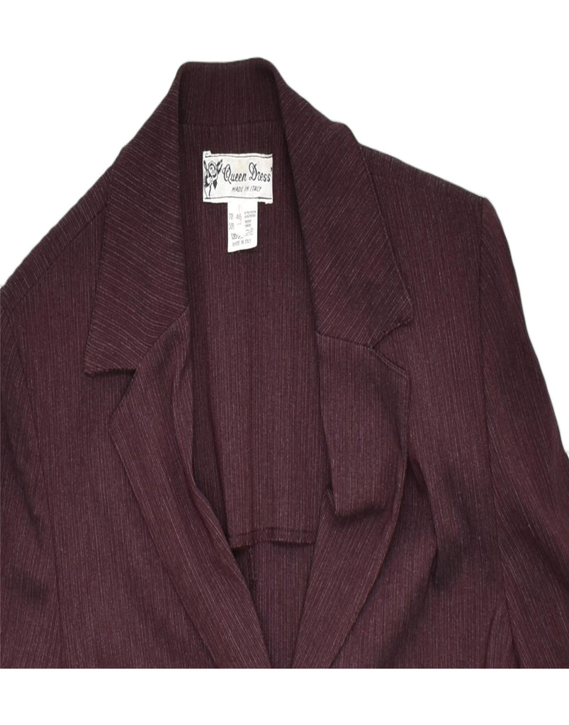 VINTAGE Womens Longline 4 Button Blazer Jacket IT 46 Large Maroon | Vintage | Thrift | Second-Hand | Used Clothing | Messina Hembry 