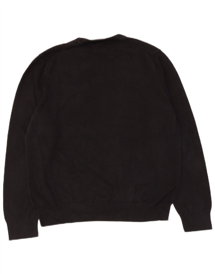 Marks & Spencer Mens Crew Neck Jumper Sweater Large Black Cotton