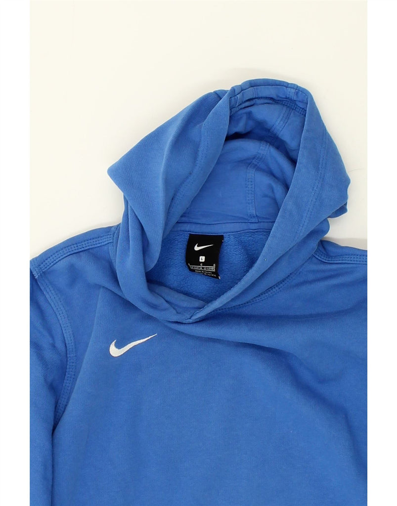 NIKE Boys Hoodie Jumper 12-13 Years Large Blue Cotton | Vintage Nike | Thrift | Second-Hand Nike | Used Clothing | Messina Hembry 