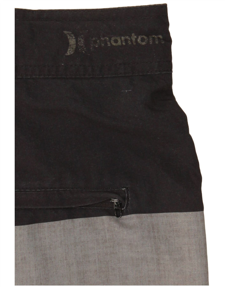Hurley Mens Swimming Shorts XL  Black Striped Polyester
