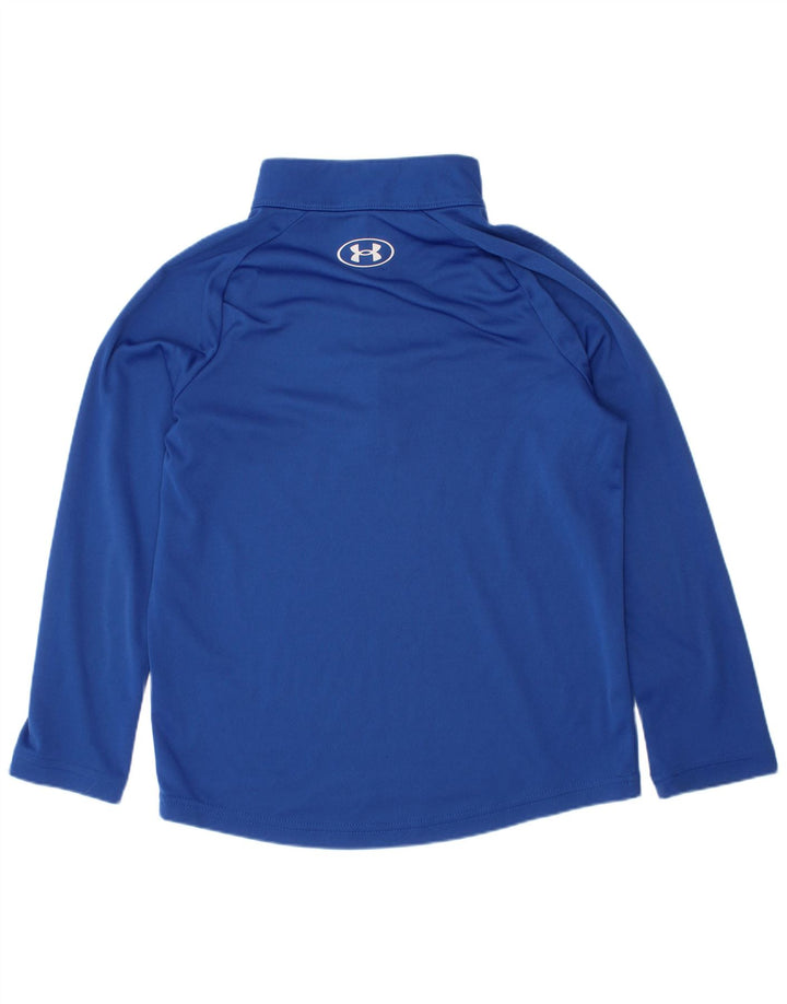 Under Armour Boys Zip Neck Pullover Tracksuit Top 6-7 Years XS Blue