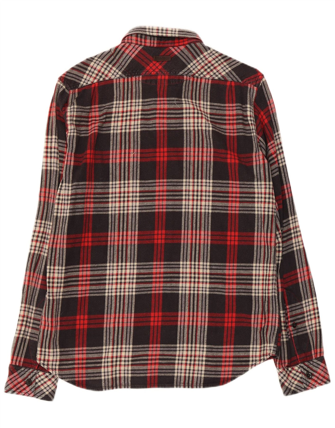 Marlboro Classics Mens Checked Slim Fit Flannel Shirt Large Black Check