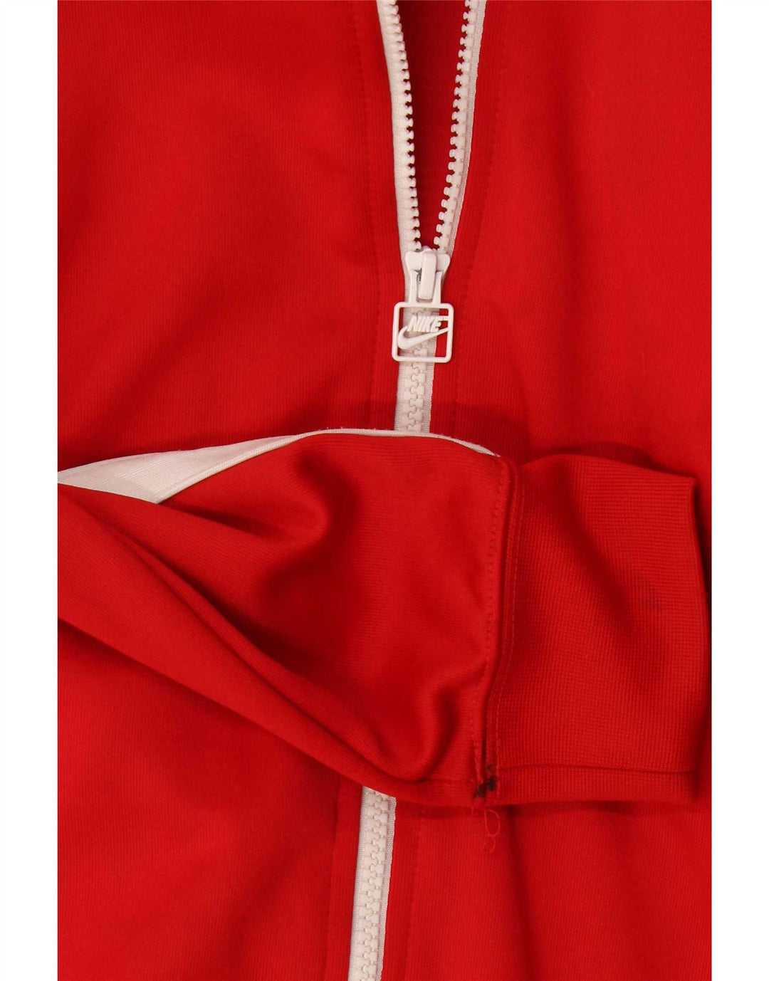 Nike Mens Graphic Zip Hoodie Sweater Small Red Colourblock Polyester