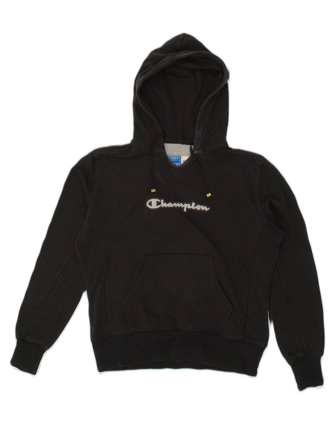 CHAMPION Womens Heritage Classic Fit Graphic Hoodie Jumper UK 18 XL Black | Vintage Champion | Thrift | Second-Hand Champion | Used Clothing | Messina Hembry 