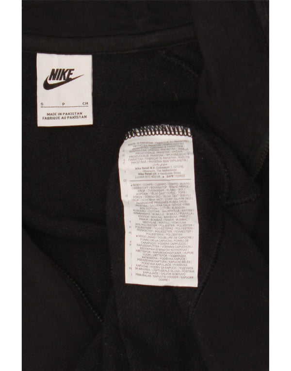 Nike Mens Zip Hoodie Sweater Small Black Cotton