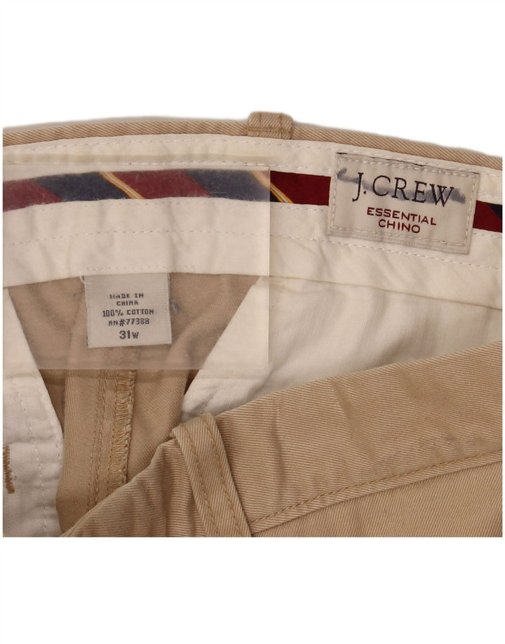 J. CREW Mens Straight Chino Trousers W31 L34  Beige Cotton