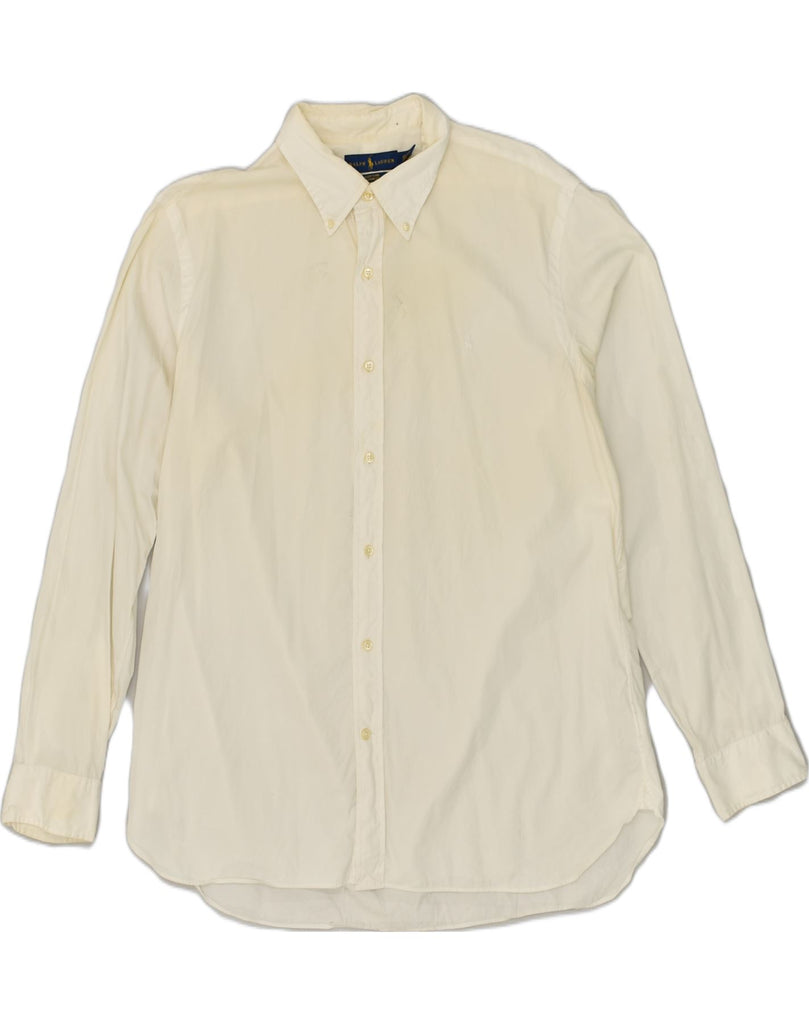 RALPH LAUREN Mens Easy Care Shirt Size 44 17 1/2  XL White Cotton | Vintage Ralph Lauren | Thrift | Second-Hand Ralph Lauren | Used Clothing | Messina Hembry 