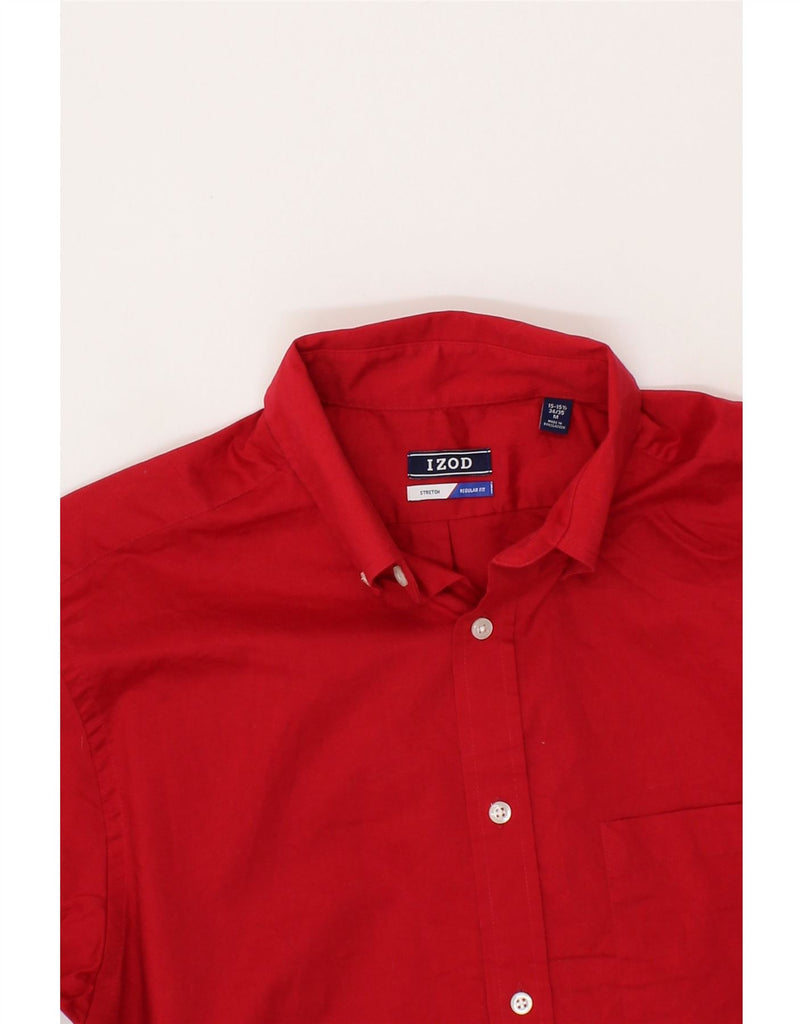 IZOD Mens Stretch Regular Fit Shirt Size 15 1/2 Medium Red Cotton Vintage Izod and Second-Hand Izod from Messina Hembry 