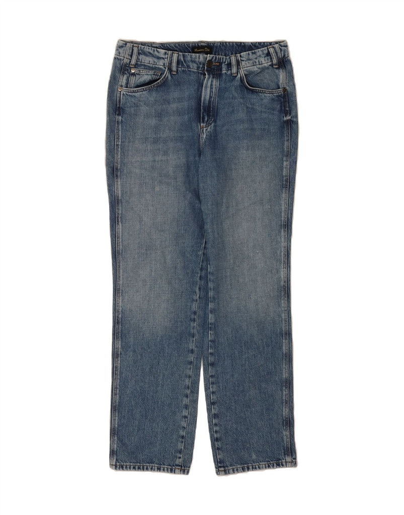 MASSIMO DUTTI Womens Straight Jeans EU 42 Large W32 L30 Blue Cotton Vintage Massimo Dutti and Second-Hand Massimo Dutti from Messina Hembry 