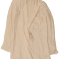 Zara Womens Overcoat UK 6 XS Off White Viscose