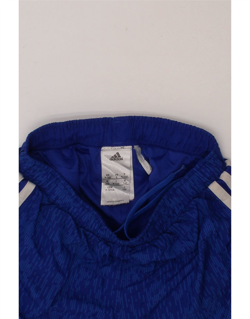 ADIDAS Girls Climalite Sport Shorts 9-10 Years  Blue Vintage Adidas and Second-Hand Adidas from Messina Hembry 