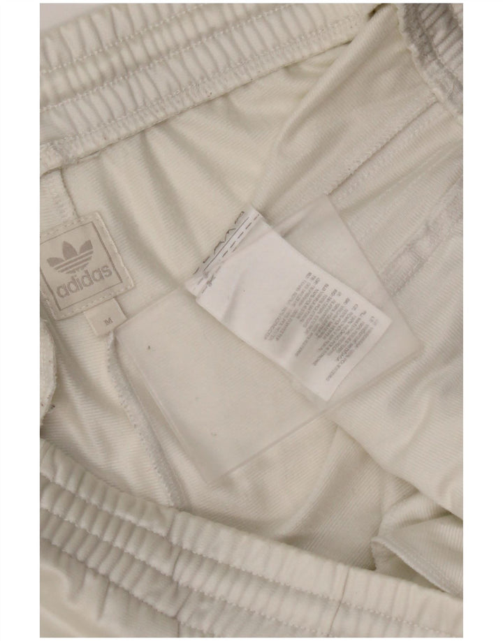 ADIDAS Mens Tracksuit Trousers Medium  White Polyester