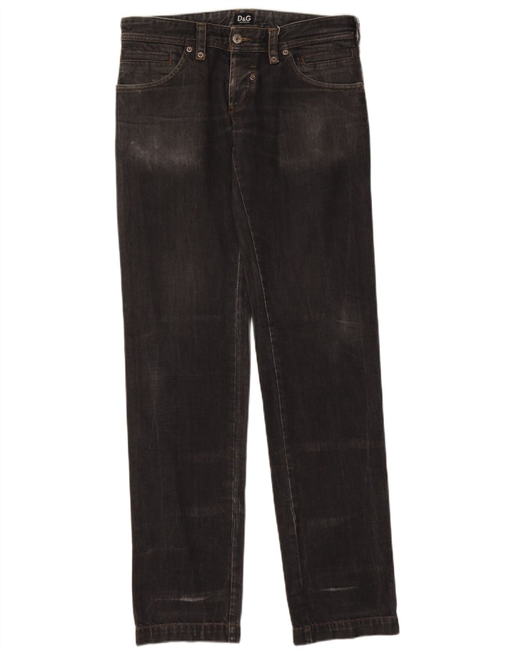 Dolce & Gabbana Womens Comfort Fit Regular Straight Jeans W31 L35 Grey