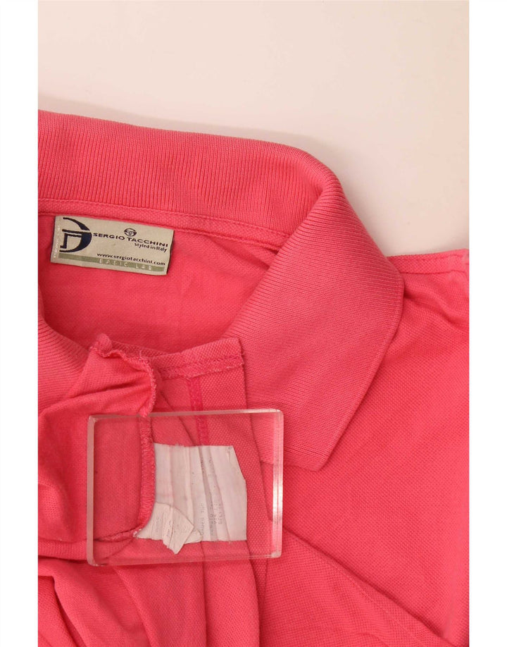 Sergio Tacchini Mens Polo Shirt Large Pink