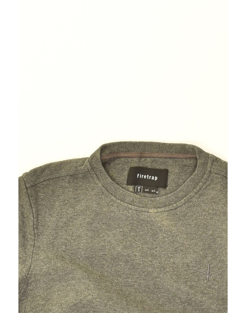 FIRETRAP Mens Sweatshirt Jumper Small Grey Cotton | Vintage Firetrap | Thrift | Second-Hand Firetrap | Used Clothing | Messina Hembry 