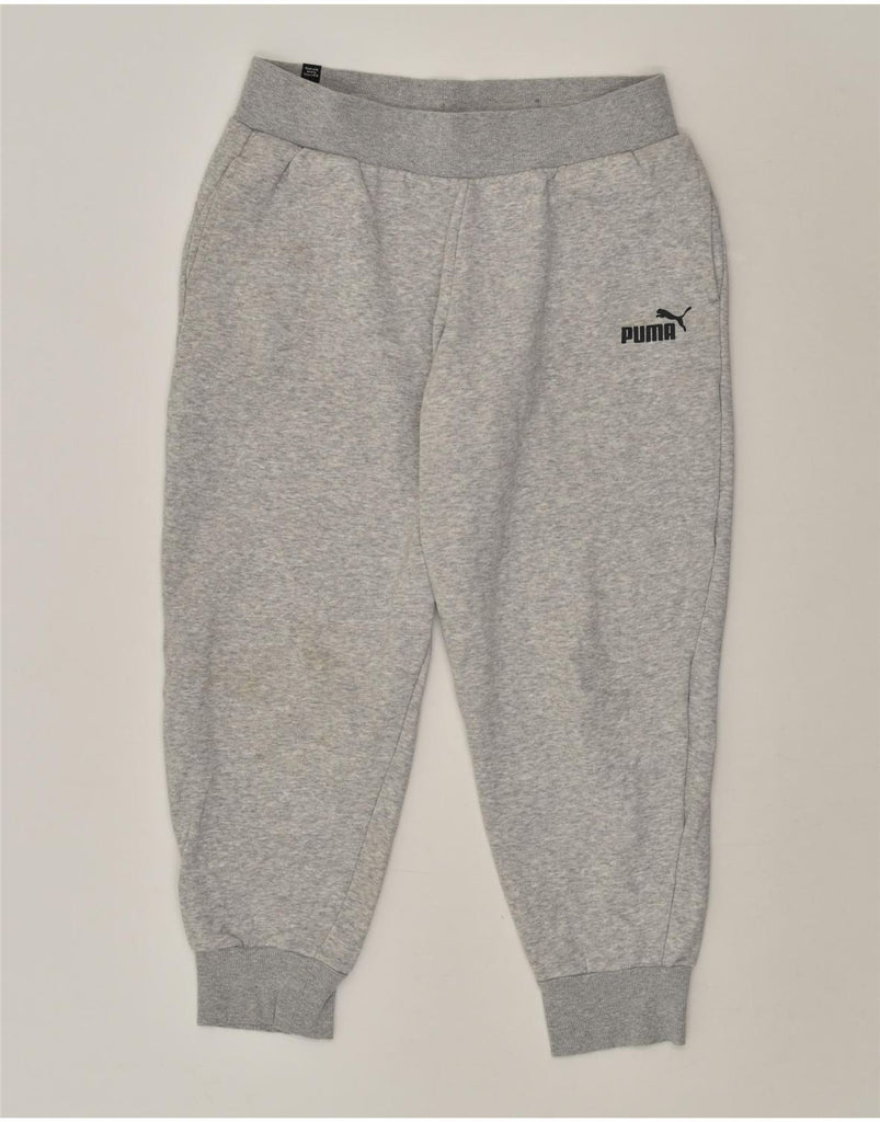 PUMA Womens Tracksuit Trousers Joggers UK 12 Medium Grey Cotton | Vintage Puma | Thrift | Second-Hand Puma | Used Clothing | Messina Hembry 