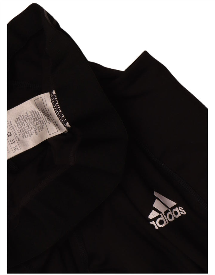 Adidas Womens Graphic Leggings UK 8 Small Black Polyester