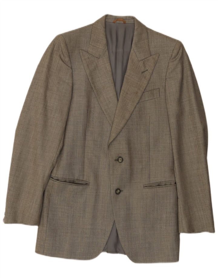 Vintage Mens 2 Button Blazer Jacket IT 46 Small Grey