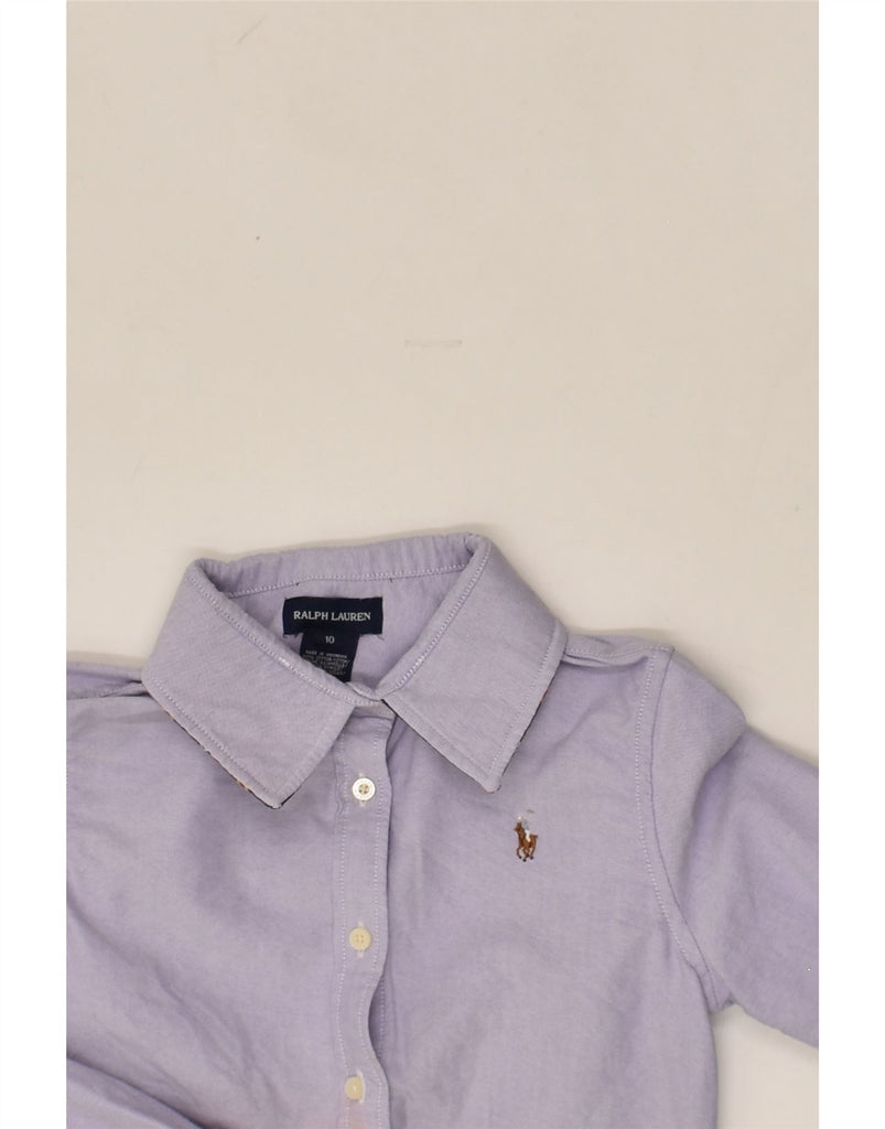 RALPH LAUREN Girls Shirt 9-10 Years Purple Cotton | Vintage Ralph Lauren | Thrift | Second-Hand Ralph Lauren | Used Clothing | Messina Hembry 