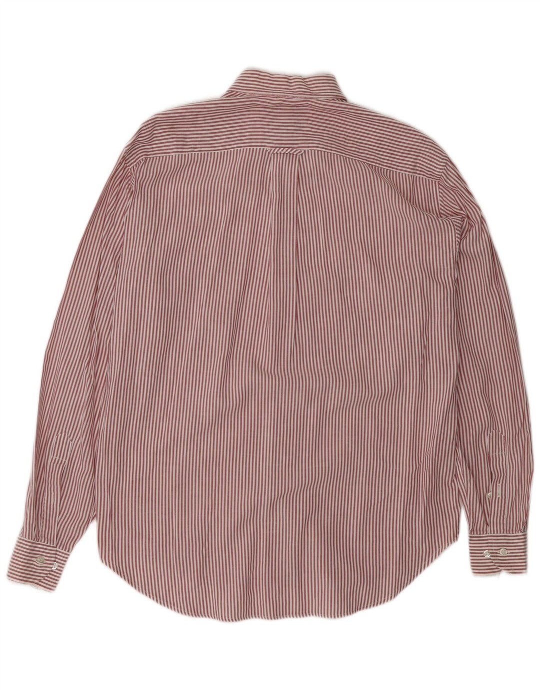 PEROSINO Mens Shirt Medium Red Pinstripe