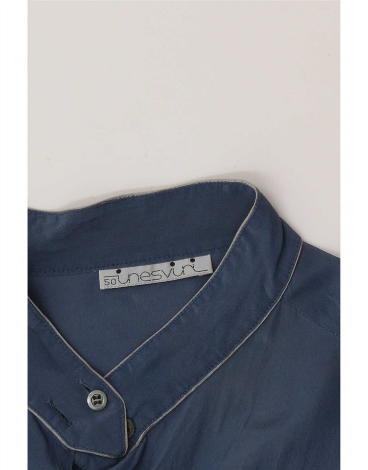Vintage Womens Shirt Blouse IT 50 XL Blue
