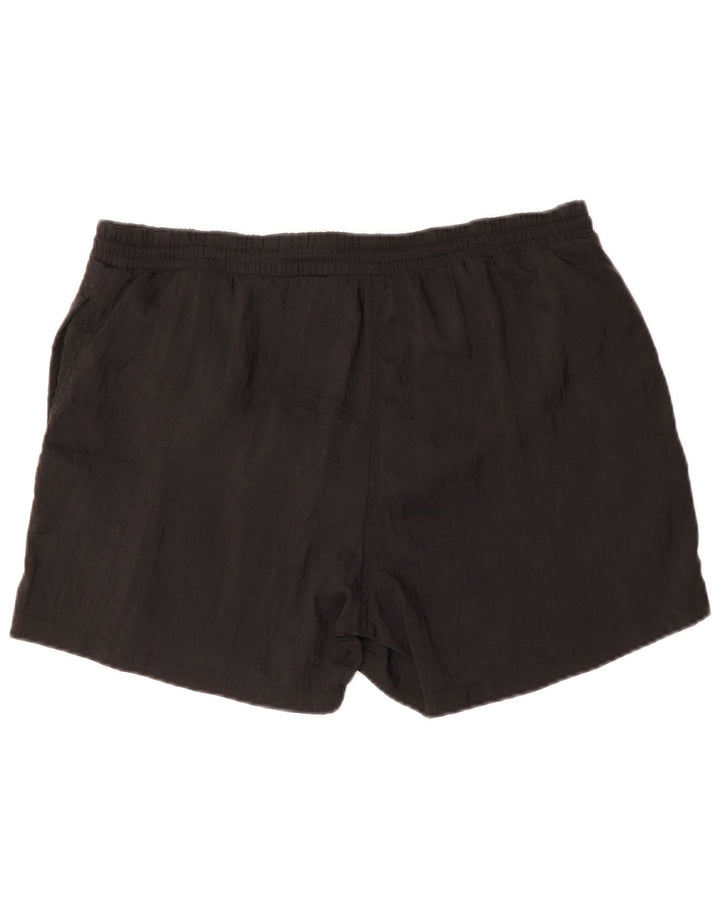 VINTAGE Mens Sport Shorts Large Black Polyamide