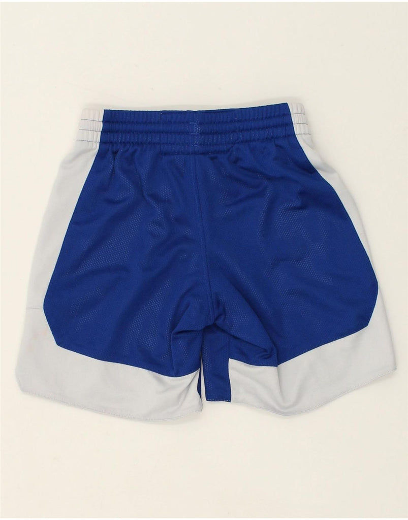 ADIDAS Boys Sport Shorts 7-8 Years XS Blue Colourblock Polyester | Vintage Adidas | Thrift | Second-Hand Adidas | Used Clothing | Messina Hembry 