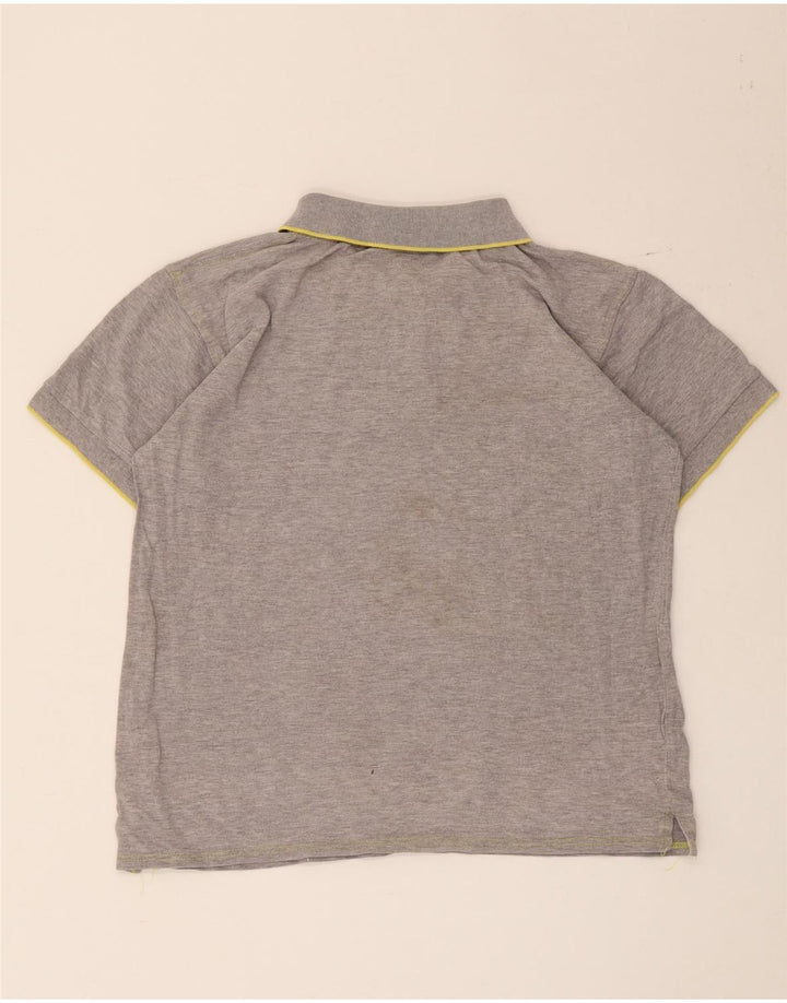 Lotto Mens Polo Shirt Medium Grey Striped