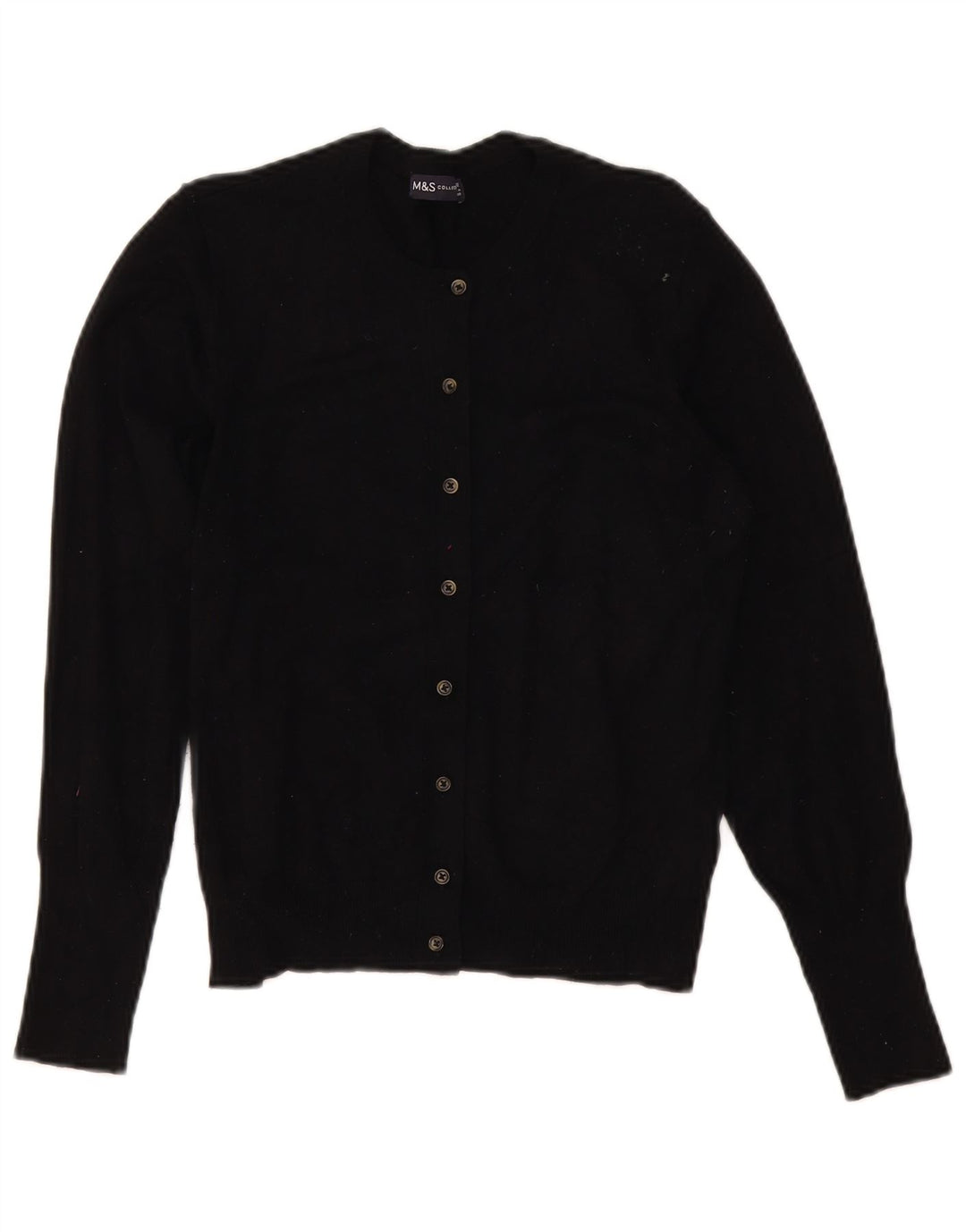 Marks & Spencer Womens Cardigan Sweater UK 12 Medium Black Viscose