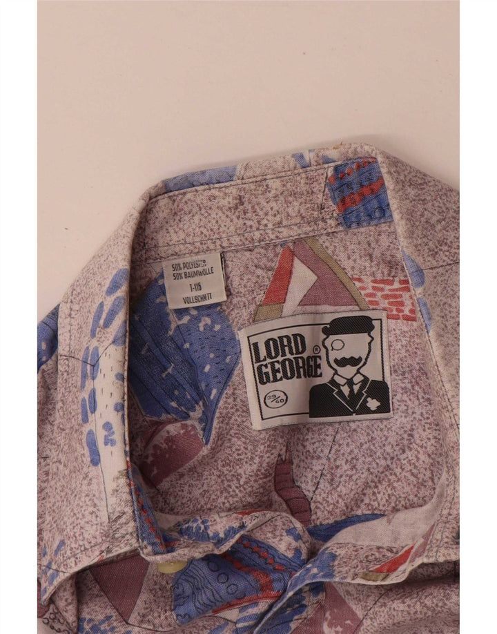 Vintage Mens Abstract Pattern Shirt Size 39/40 Medium Multicoloured