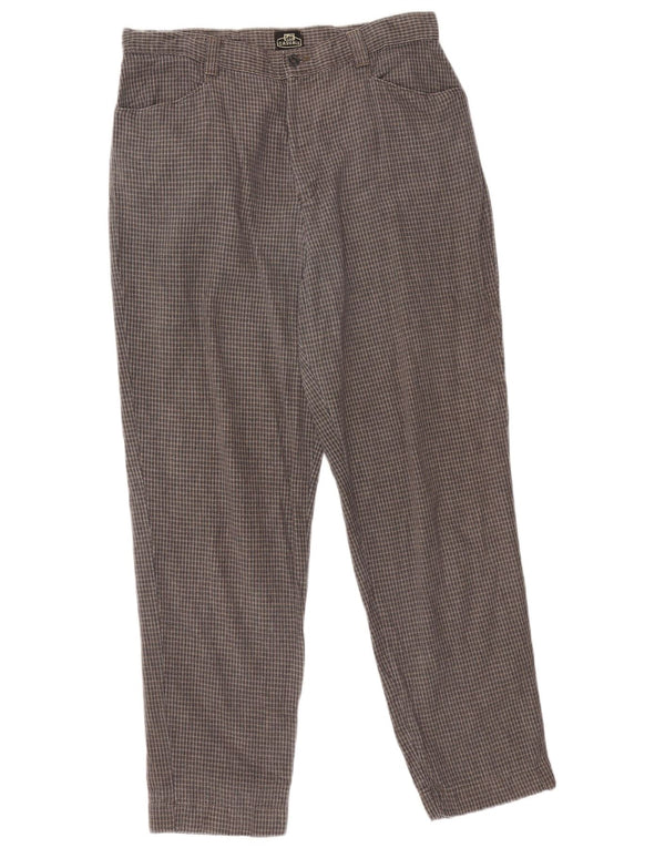 Lee Mens High Waist Tapered Casual Trousers US 14 Large W32 L29 Grey Check