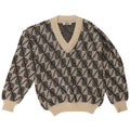 Suspense Mens V-Neck Jumper Sweater IT 50 Medium Black Geometric Acrylic