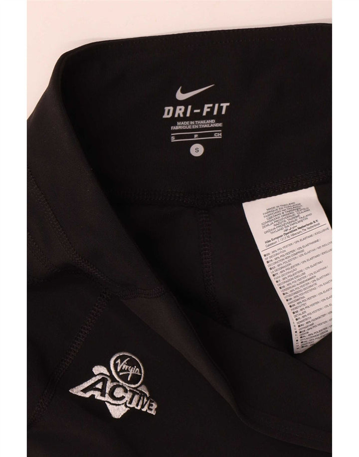 Nike Womens Dri Fit Tracksuit Trousers UK 10 Small  Black Polyester