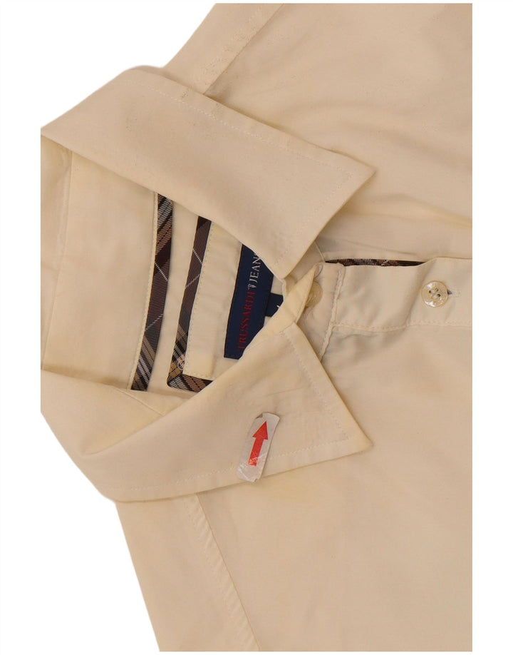Trussardi Jeans Womens Shirt UK 16 Large Off White