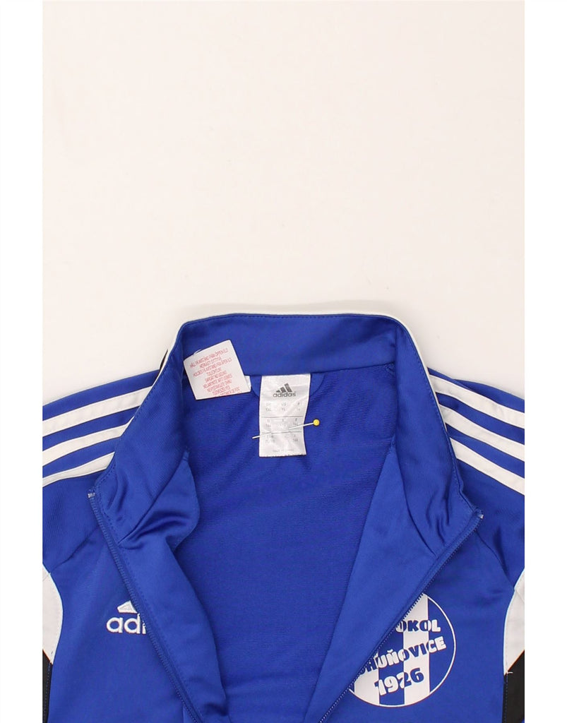 ADIDAS Boys Graphic Tracksuit Top Jacket 15-16 Years XL Blue Polyester | Vintage Adidas | Thrift | Second-Hand Adidas | Used Clothing | Messina Hembry 