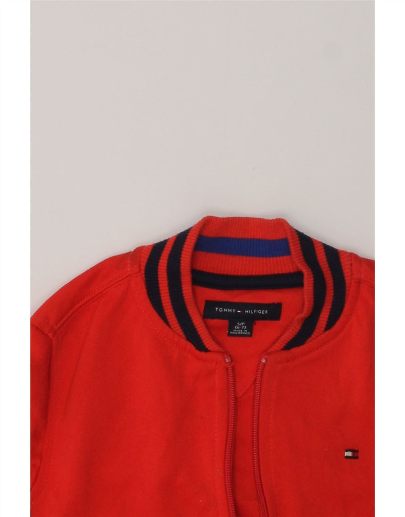 TOMMY HILFIGER Boys Graphic Tracksuit Top Jacket 6-7 Years Small Red | Vintage Tommy Hilfiger | Thrift | Second-Hand Tommy Hilfiger | Used Clothing | Messina Hembry 