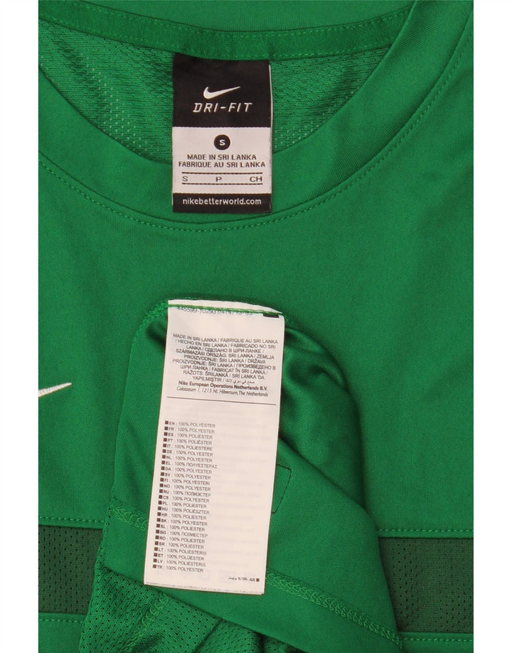 Nike Mens Dri Fit T-Shirt Top Small Green Polyester