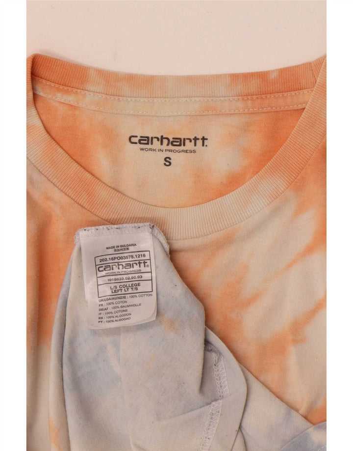 Carhartt Mens Graphic Top Long Sleeve Small Multicoloured Tie Dye Cotton