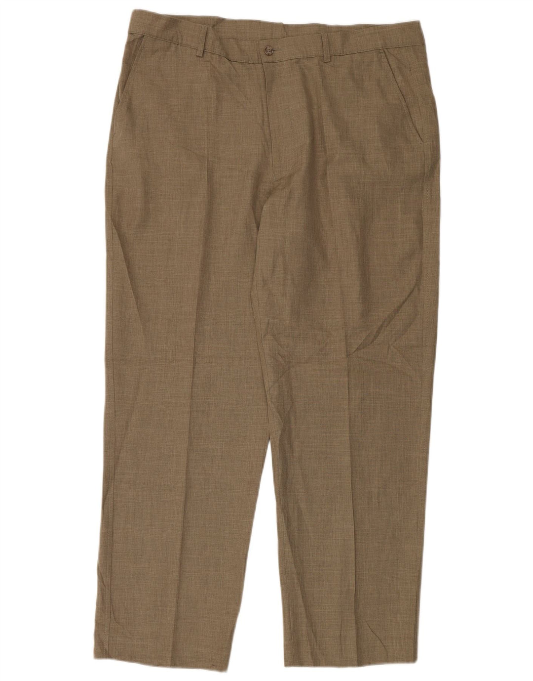 Farah Mens Tapered Casual Trousers W40 L31 Brown Polyester