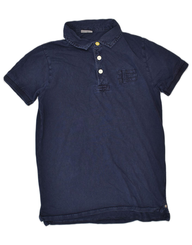 NAPAPIJRI Boys Polo Shirt 13-14 Years Navy Blue Cotton | Vintage | Thrift | Second-Hand | Used Clothing | Messina Hembry 