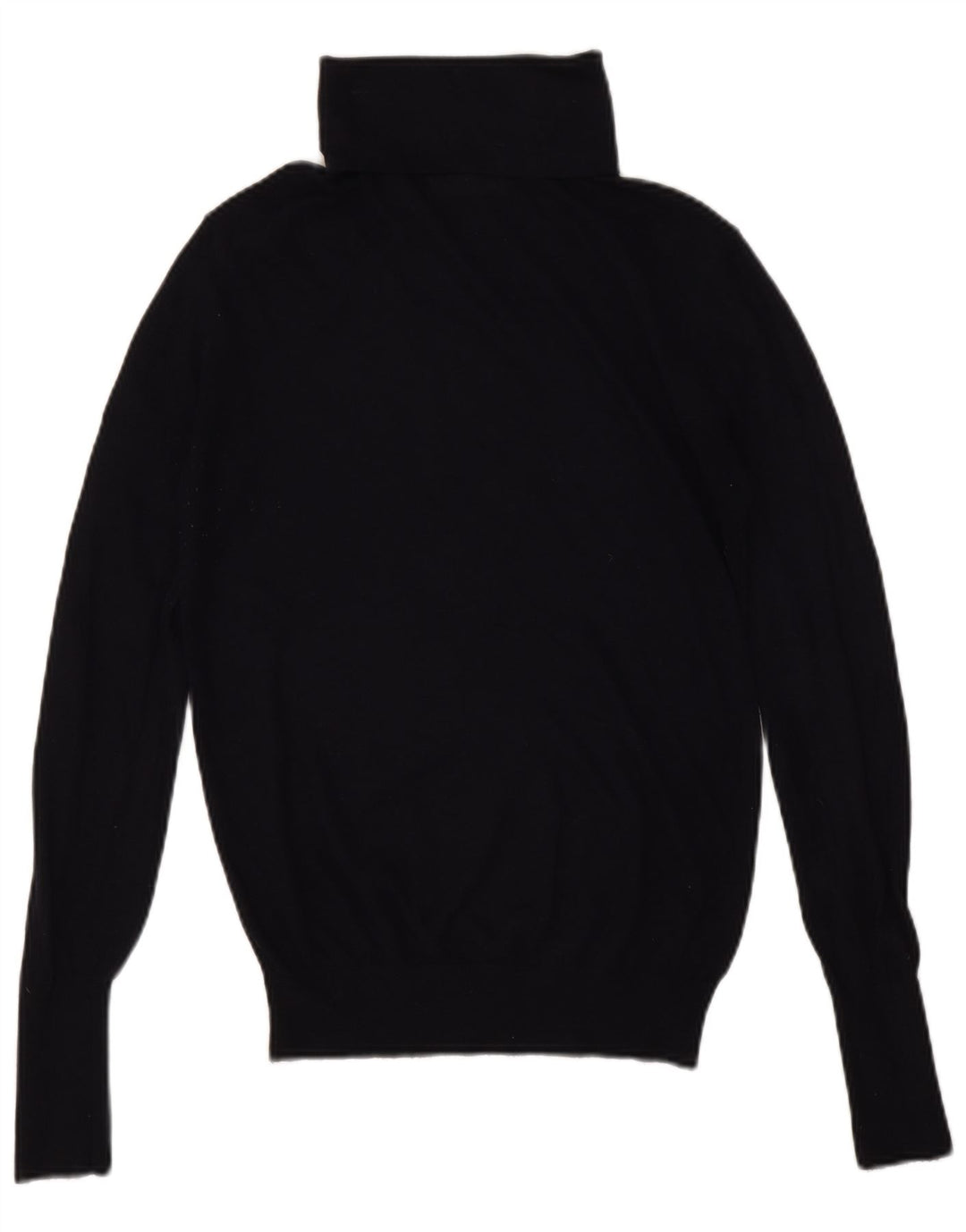 Zara Womens Roll Neck Jumper Sweater UK 12 Medium Navy Blue Modal