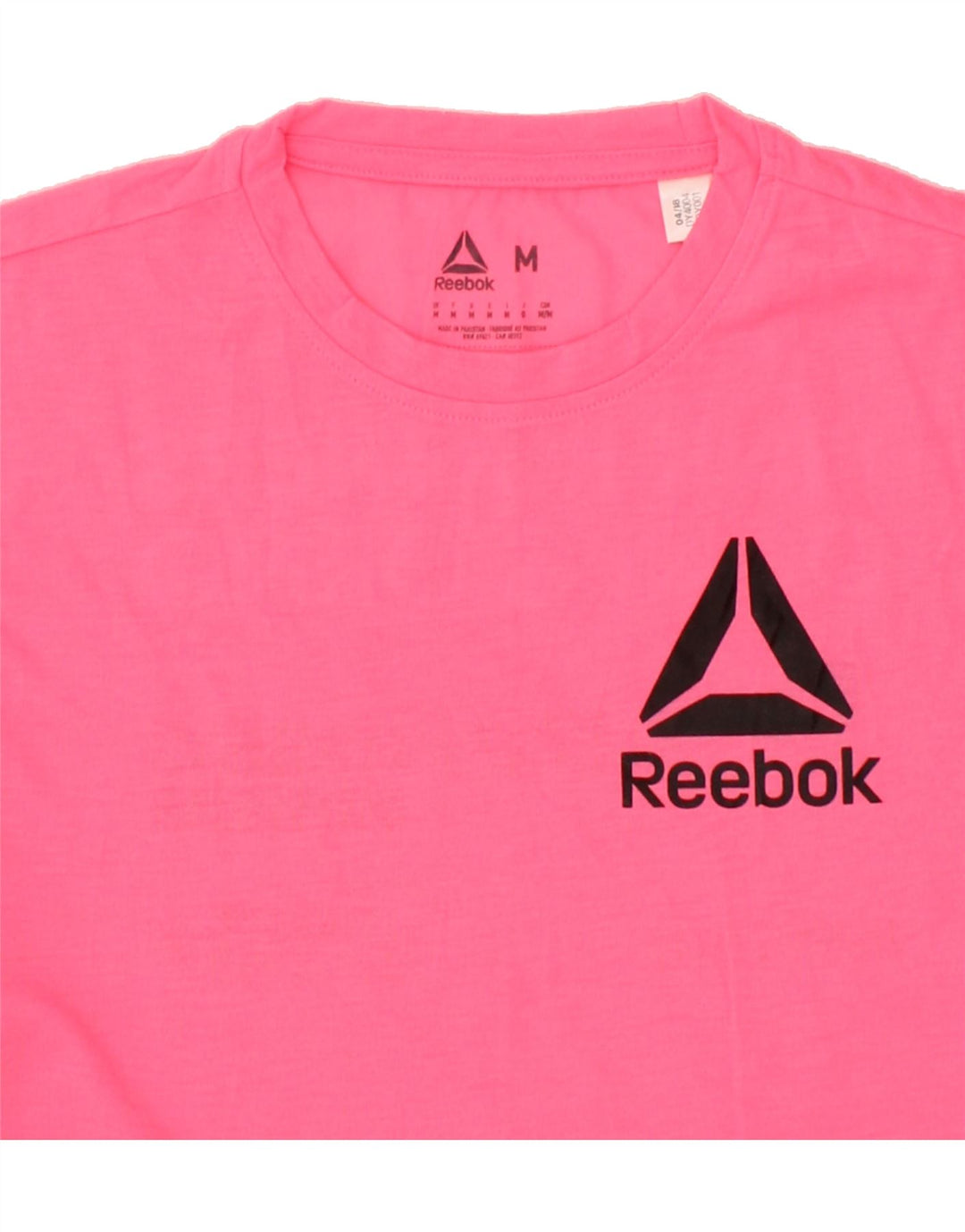 REEBOK Mens Graphic T-Shirt Top Medium Pink Polyester Vintage Reebok and Second-Hand Reebok from Messina Hembry 