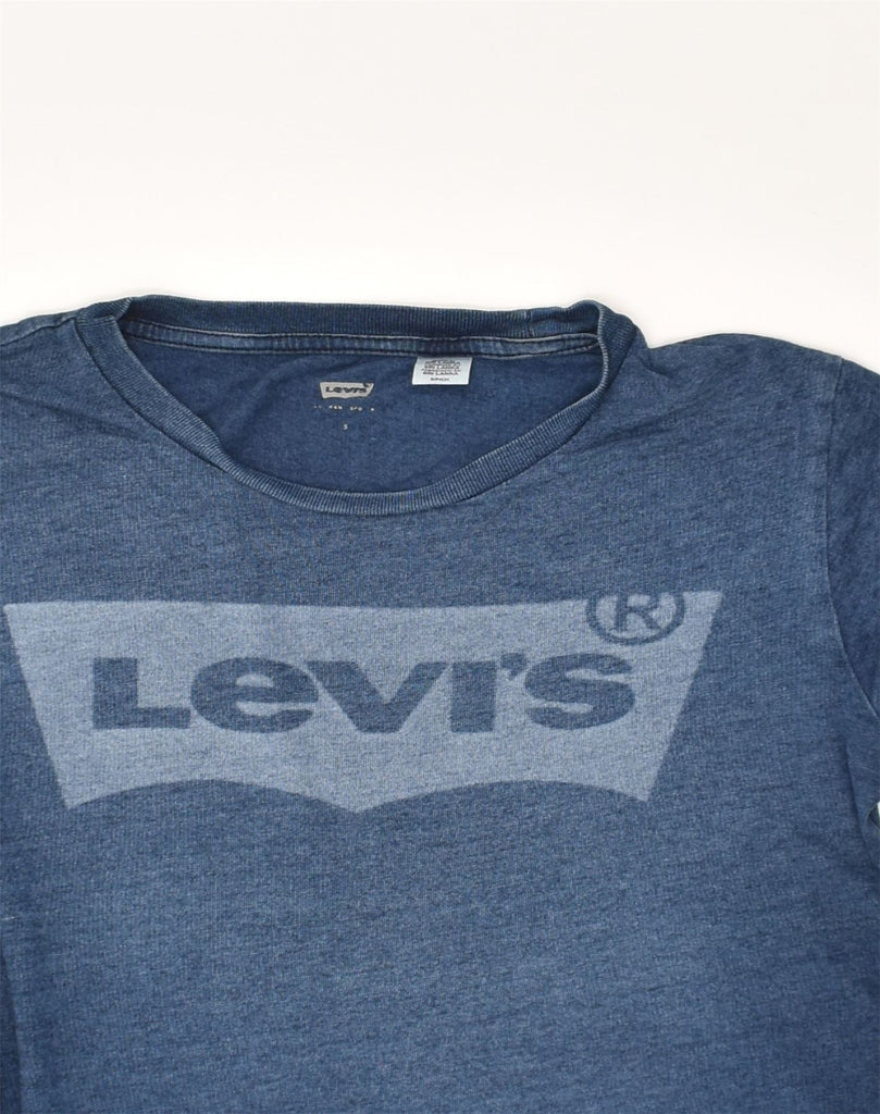 LEVI'S Mens Graphic T-Shirt Top Small Navy Blue Cotton | Vintage Levi's | Thrift | Second-Hand Levi's | Used Clothing | Messina Hembry 