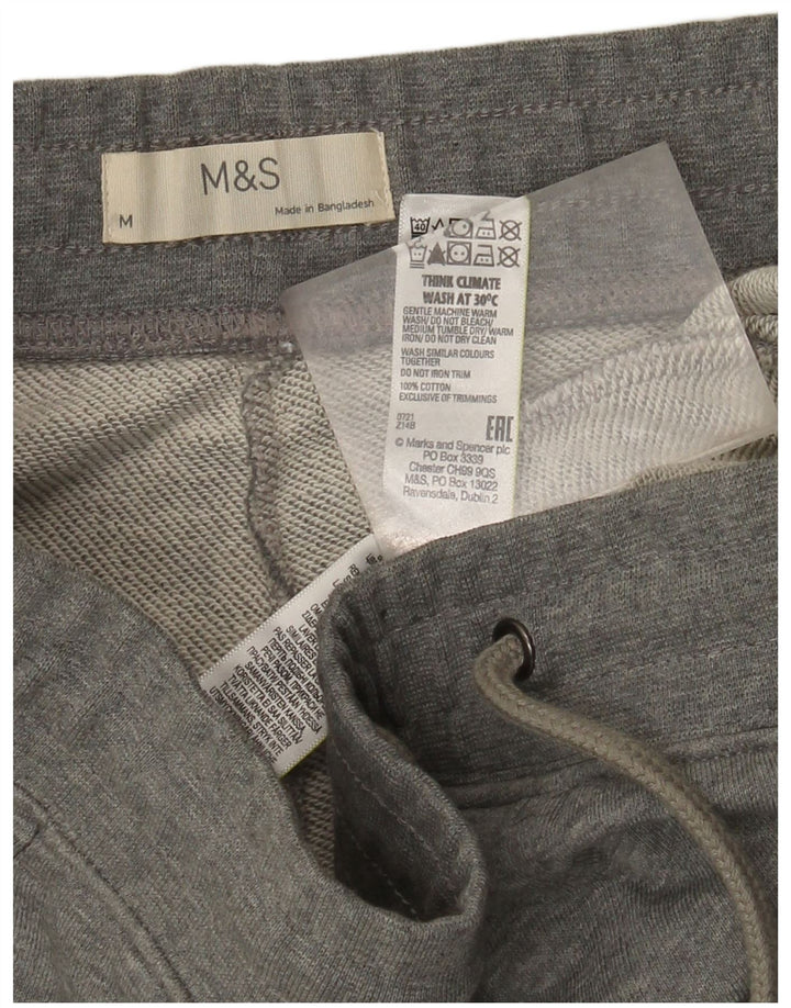 Marks & Spencer Mens Tracksuit Trousers Joggers Medium  Grey Cotton