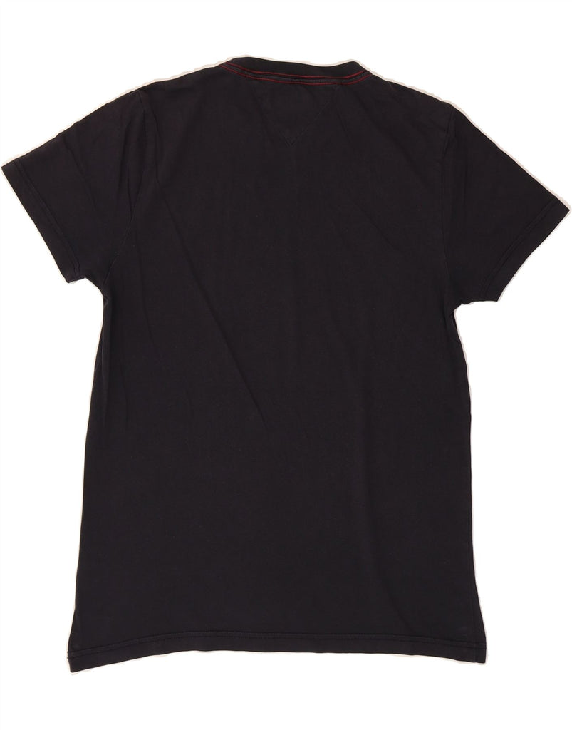 TOMMY HILFIGER Mens Graphic T-Shirt Top Medium Black Cotton Vintage Tommy Hilfiger and Second-Hand Tommy Hilfiger from Messina Hembry 