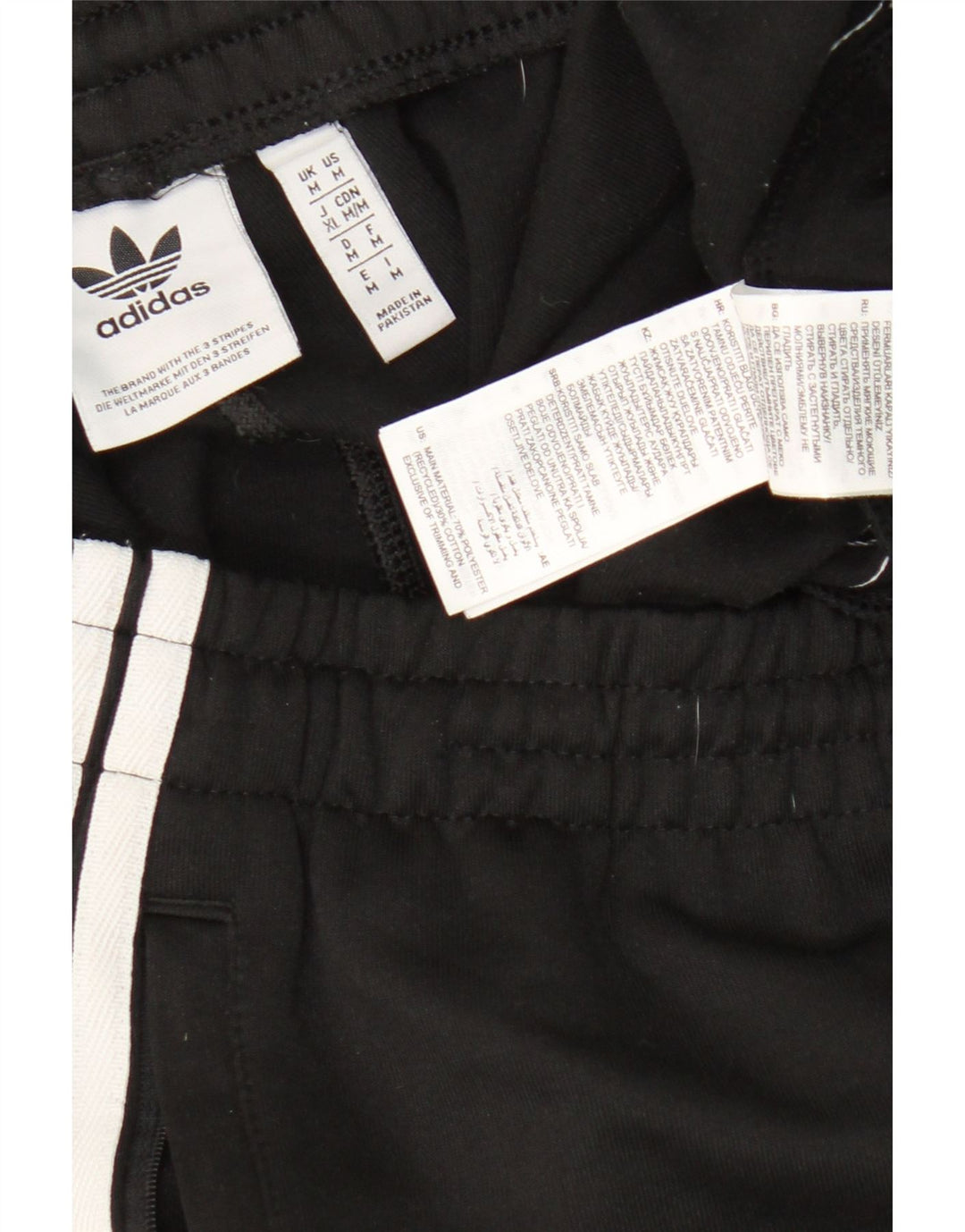 Adidas Mens Tracksuit Trousers Joggers Medium Black Polyester