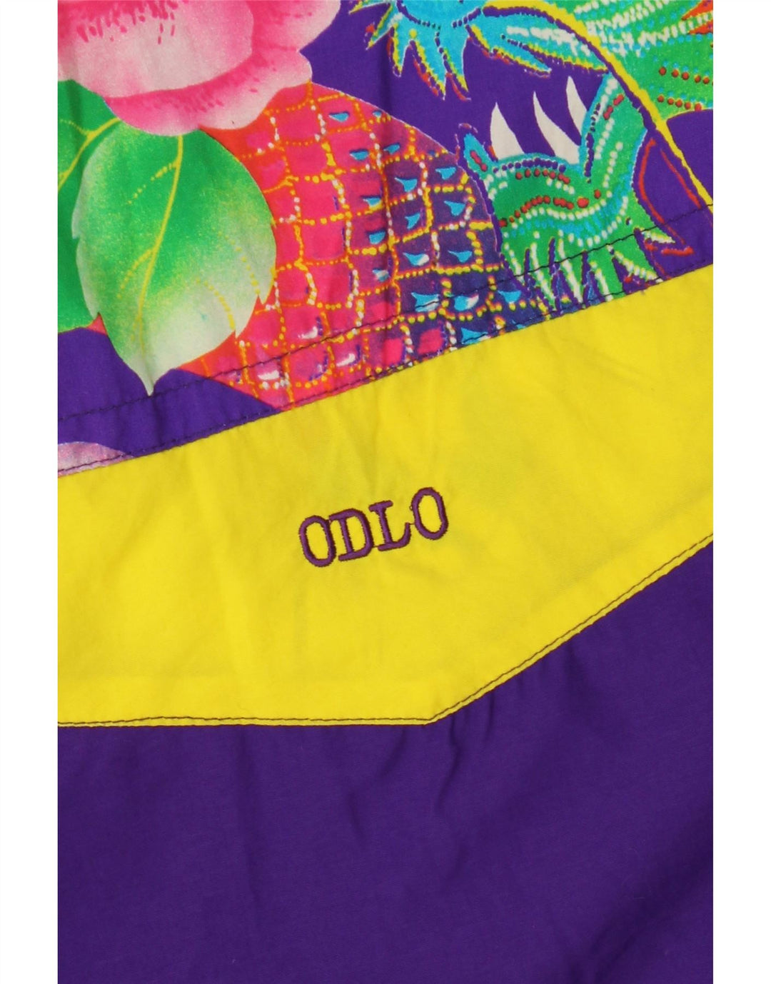 ODLO Womens Oversized Anorak Jacket EU 36 Small Purple Floral Polyester