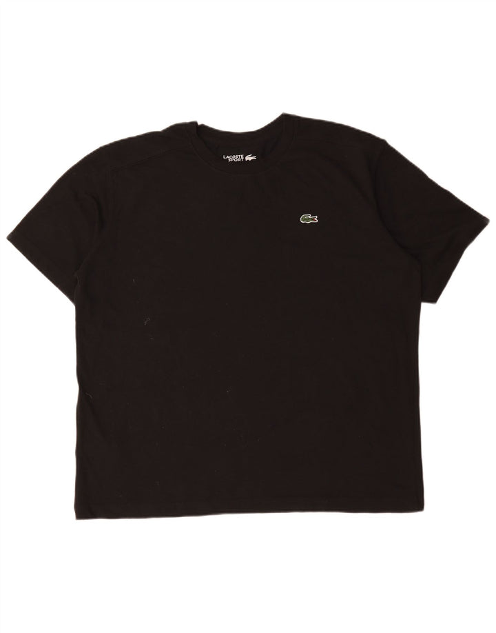Lacoste Mens Regular Fit T-Shirt Top Large Black Cotton