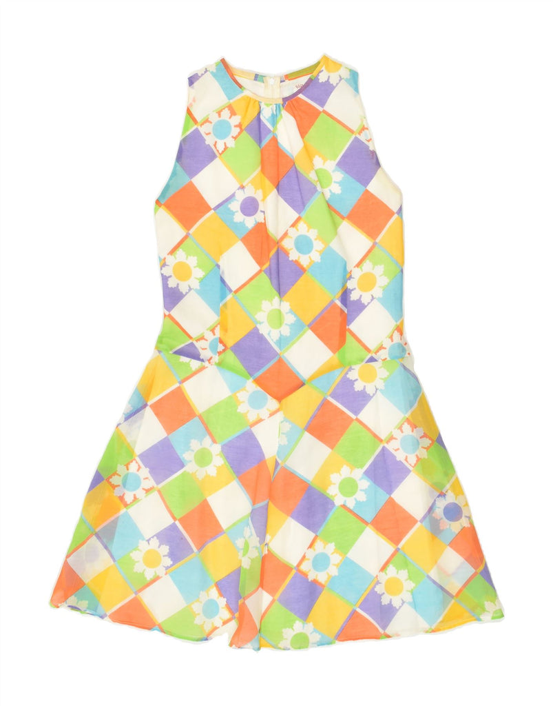 VINTAGE Girls Sleeveless A-Line Dress 13-14 Years Multicoloured Geometric | Vintage Vintage | Thrift | Second-Hand Vintage | Used Clothing | Messina Hembry 