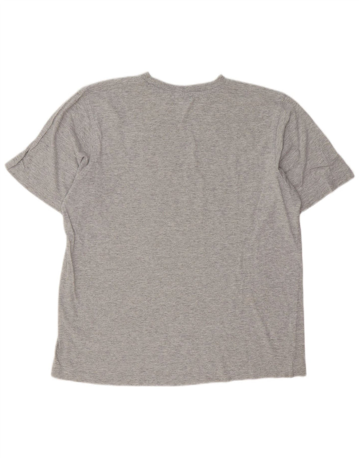Coveri Mens Graphic T-Shirt Top Medium Grey Flecked Cotton